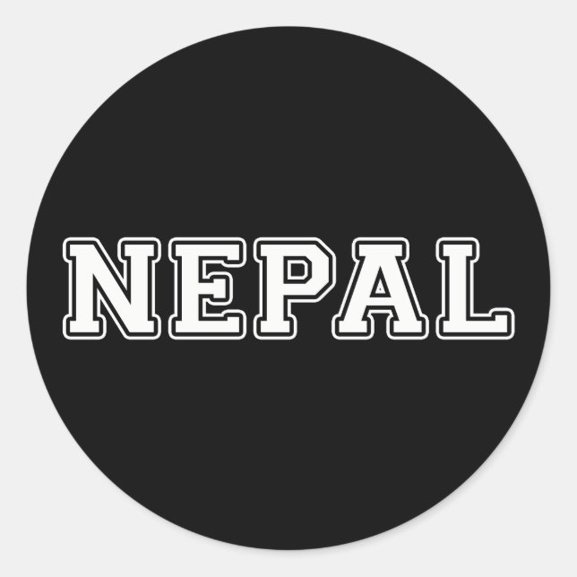 Nepal Runder Aufkleber (Vorderseite)