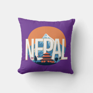 Nepal Temple Mount Everest Kissen