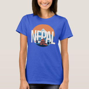 Nepal Temple Mount Everest T-Shirt