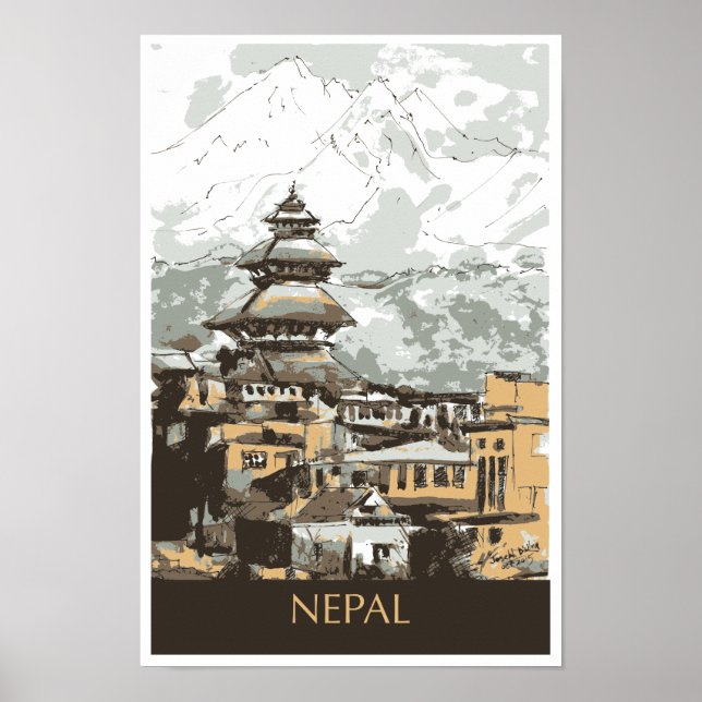 Nepal Travel Poster (Vorne)