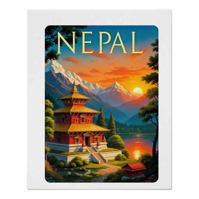 Nepal Travel Poster (Vorderseite)