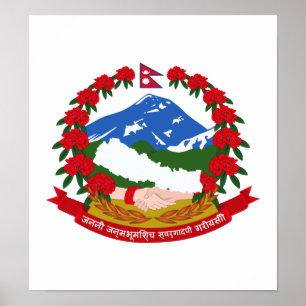 Nepal-Wappen Poster