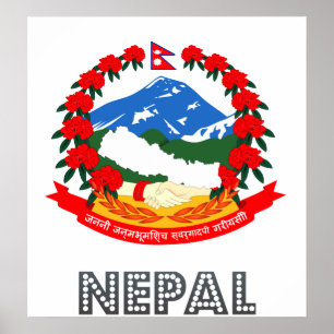 Nepal-Wappen Poster