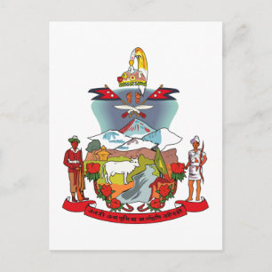 Nepal-Wappen Postkarte