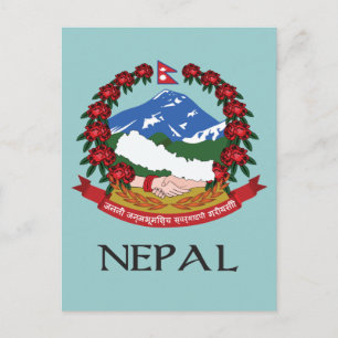 Nepal-Wappen Postkarte