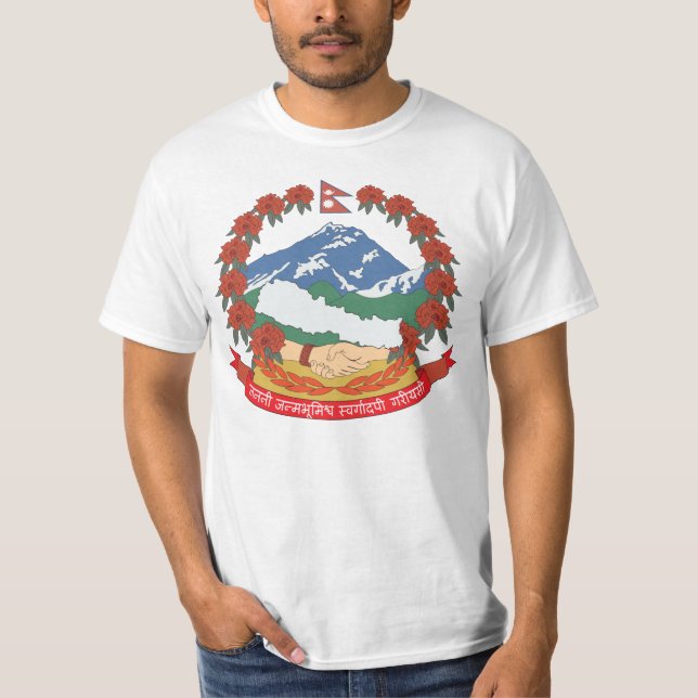 Nepal-Wappen T - Shirt (Vorderseite)