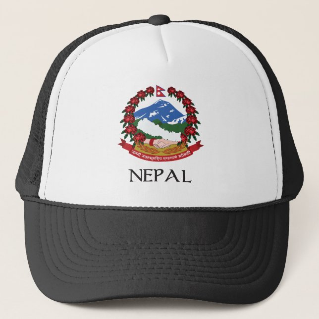 Nepal-Wappen Truckerkappe (Vorderseite)