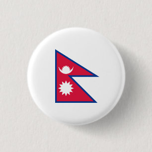 Nepalesische Flagge, Flagge Nepals Button
