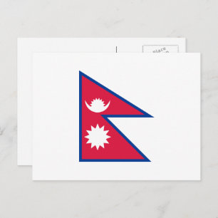 Nepalesische Flagge, Flagge Nepals Postkarte
