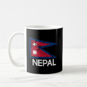 Nepalesische Flagge in Nepal Kaffeetasse