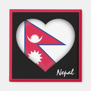 nepalesische Flagge & nepalesische Feiertage Nepal Magnet