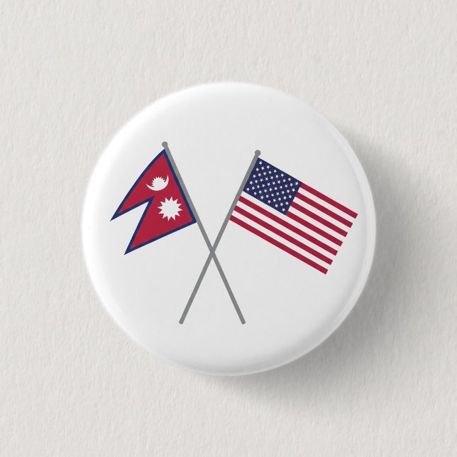Nepali-Amerikaner Button (Vorderseite)