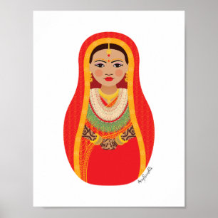 Nepali Braut Matrjoschka Poster