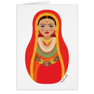 Nepali Bride Matryoshka Card