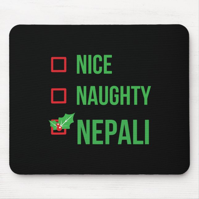 Nepali Funny Nepal Pajama Weihnachtsgeschenk Mousepad (Vorne)