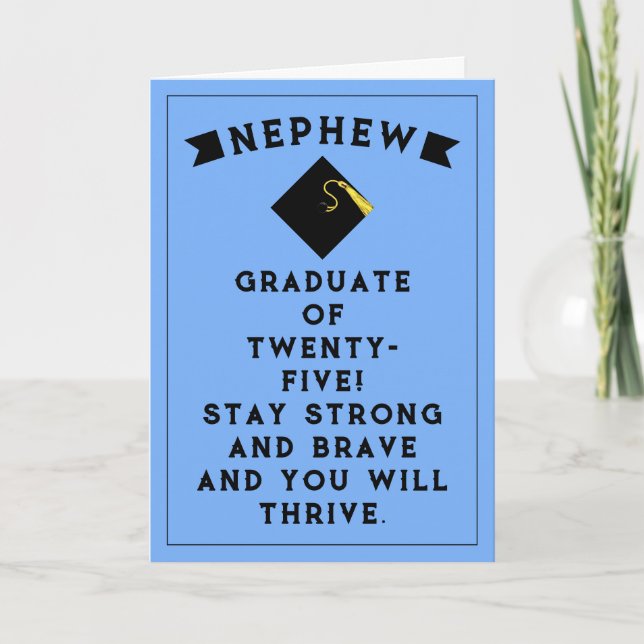 Nephew Abschluss 2025-Karte Karte (Vorderseite)