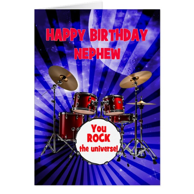 Nephew Birthday You Rock Drums (Vorne)