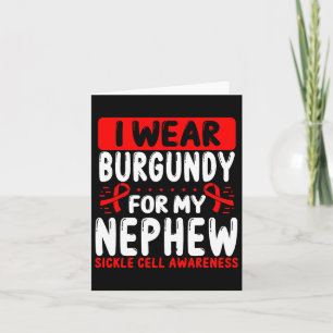 Nephew Burgundy Ribbon Tante Onkel Sichelzellenang Karte