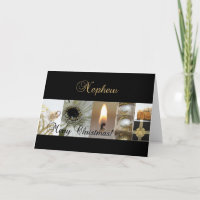 Nephew Frohe Weihnachten schwarze goldene Weihnach