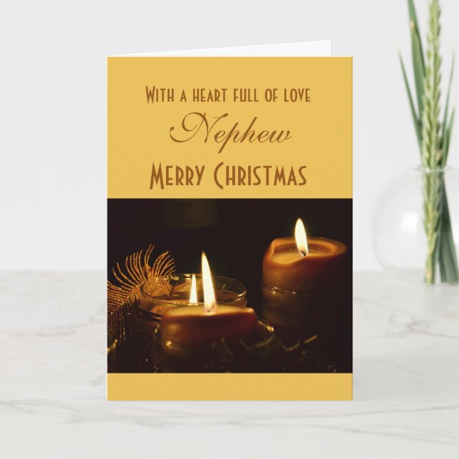 Nephew / Frohe Weihnachten - Weihnachtskerzen (Vorderseite)