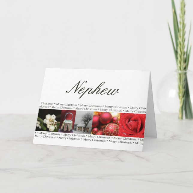 Nephew Frohe Weihnachtskarte Feiertagskarte (Vorderseite)