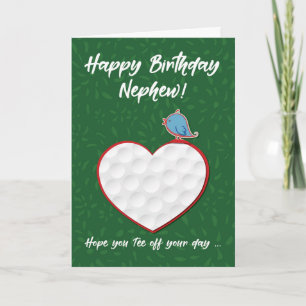 Nephew Golf Sports Heart Geburtstag Karte