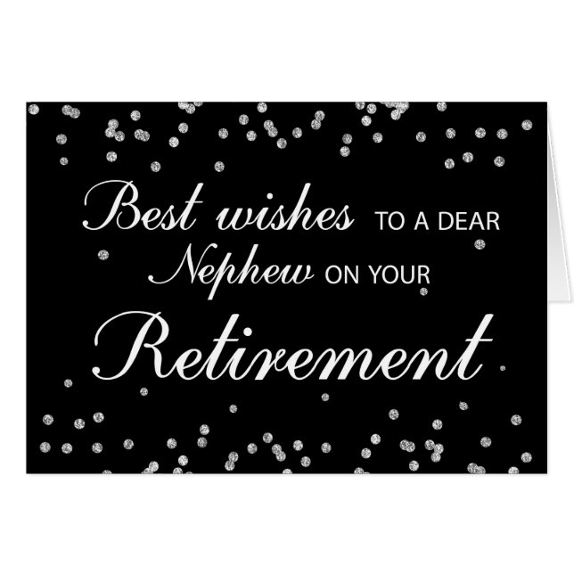 Nephew, Ruhestand Herzlichen Glückwunsch Schwarz + (Vorderseite (Horizontal))