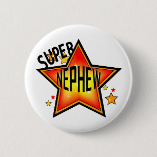 Nephew Super Star Funny Button