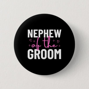 Nephew von der Groom-Hochzeitsfamilie des Party Button