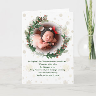 Nephews Foto und Name 1. Weihnachten