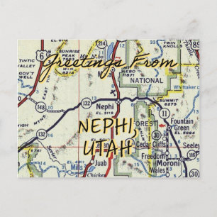 Nephi UT Vintage Postkarte
