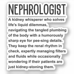 Nephrologe Aufkleber