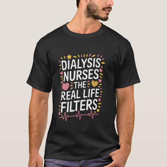 Nephrologe Dialyse Tech Design für Dialyse Tec T-Shirt (Vorderseite)