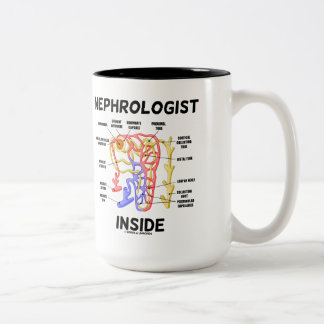 Nephrologe Inside (Niere Nephron) Zweifarbige Tasse
