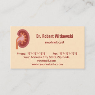 Nephrologe Kidney Doctor Business Cards Visitenkarte