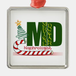 Nephrologe MERRY CHRISTMAS DOCTOR Silbernes Ornament