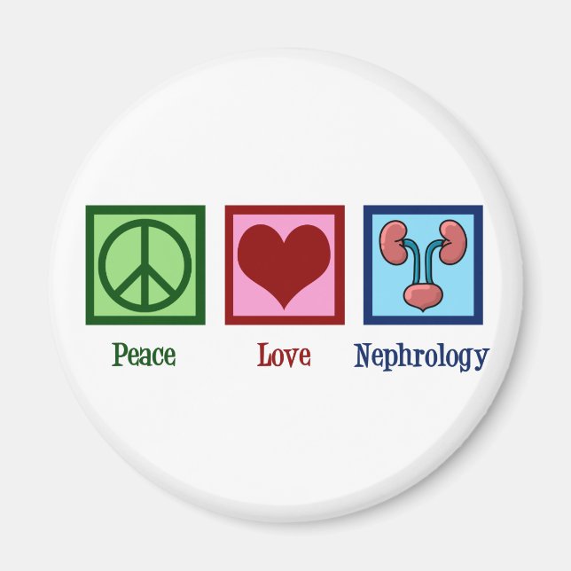 Nephrologe Peace Liebe Nephrology Office Magnet (Vorne)