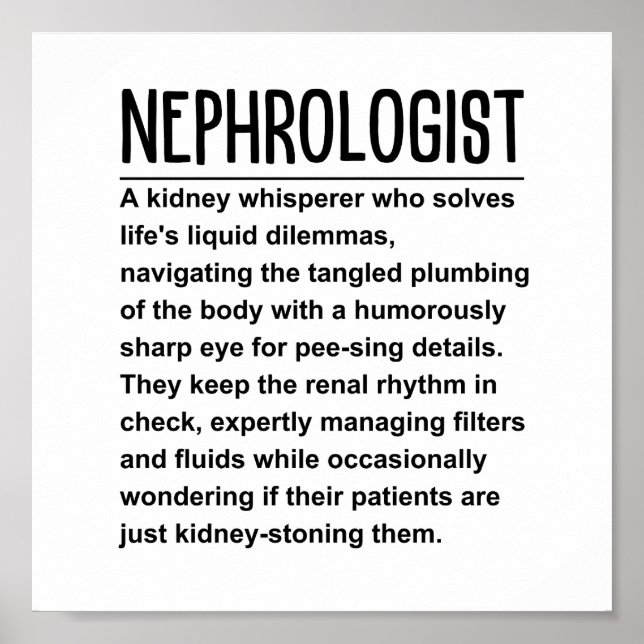 Nephrologe Poster (Vorne)