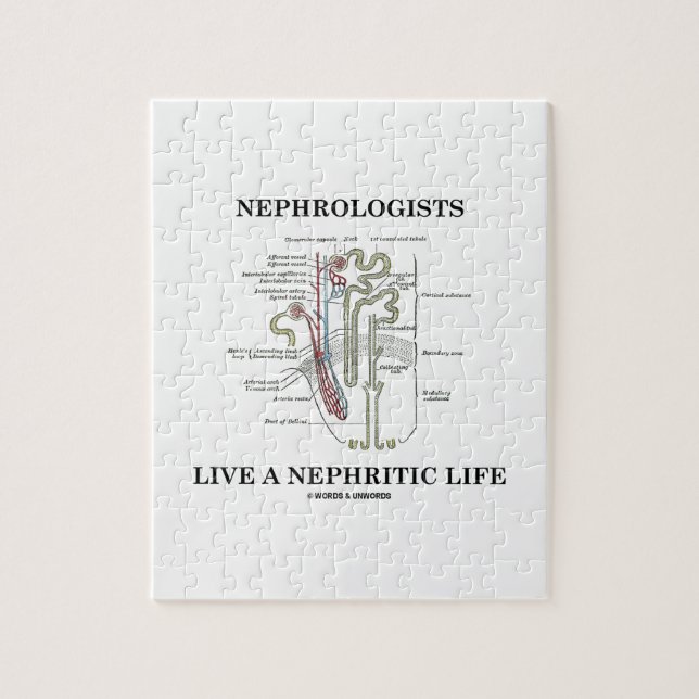 Nephrologen leben ein Nephritic Leben (Nephron) Puzzle (Vertikal)