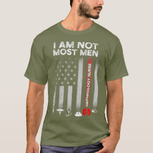 Nephrologie Krankenschwester Männer USA Flag Dialy T-Shirt