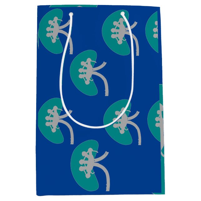 Nephrologie Künstlerisches Nierendesign Mittlere Geschenktüte (Vorderseite)