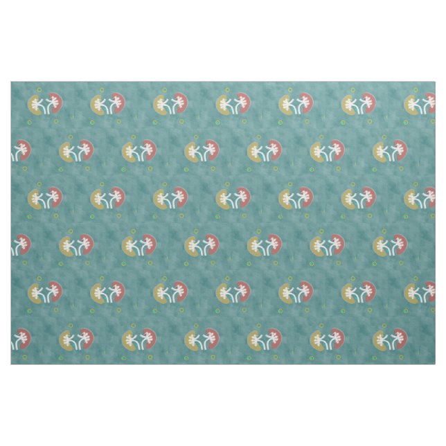 Nephrologie Nephrologie Aquamarin Stoff (Fat Quarter (45,7 x 55,9 cm))