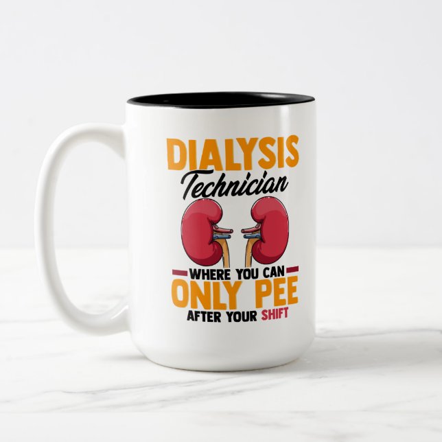 Nephrologie Niere  Zweifarbige Tasse (Links)