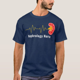 Nephrologie Nurse Geschenk RN Niere Herzschlag T-Shirt