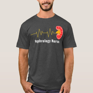 Nephrologie Nurse Geschenk RN Niere Herzschlag T-Shirt