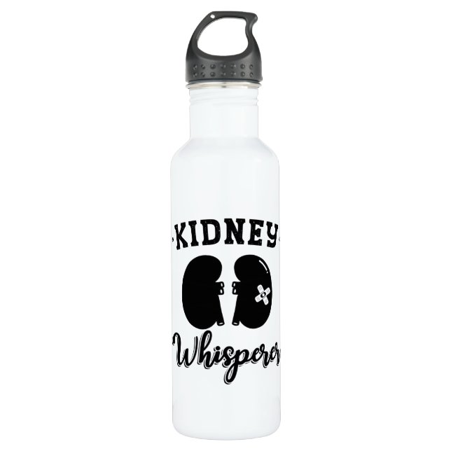 Nephrologie Tech Kidney Whisperer Dialysis Nurse Edelstahlflasche (Vorderseite)