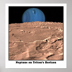 Neptun am Horizont von Triton Poster
