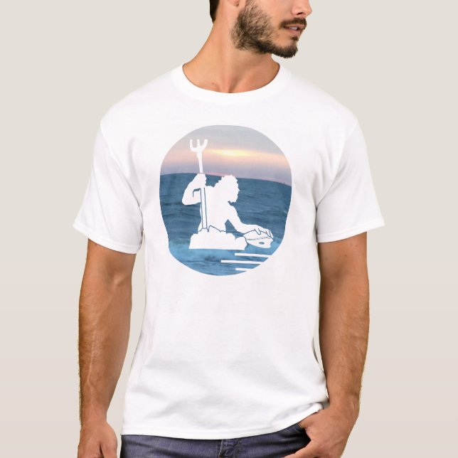 Neptun auf dem Meer T-Shirt (Vorderseite)