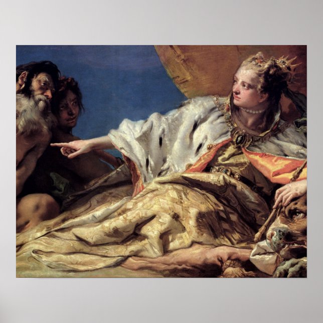 Neptun bietet Geschenke für Venedig an (Deckenfres Poster (Vorne)