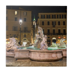 Neptun-Brunnen auf der Piazza Navona - Rom Fliese